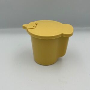 Tupperware Yellow Pitcher Server Container with Lid Vintage Retro Kitchenware